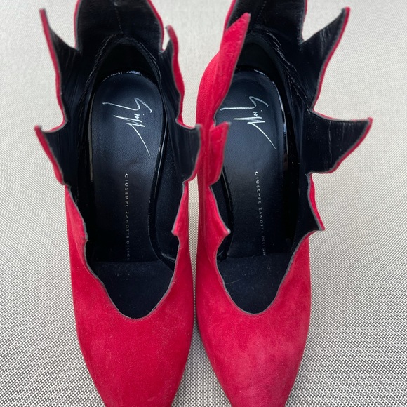 Giuseppe Zanotti Flame Red Suede Olinda Authentic - Picture 7 of 9